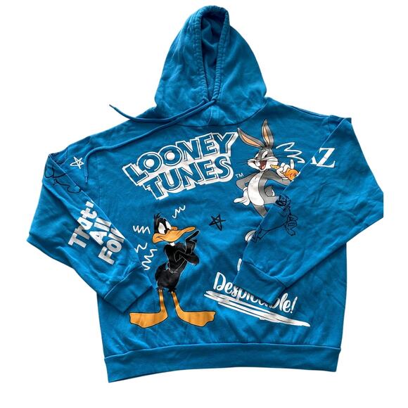 Looney Tunes RUE 21 Lightweight Retro Y2K Hoodie Size Medium - Picture 1 of 10